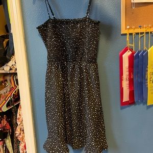 Black and white polka dot dress